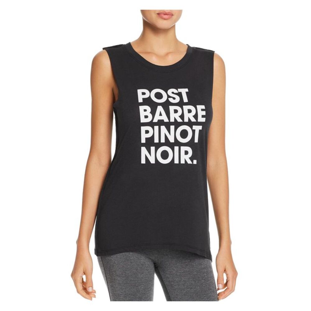 Social Sunday Womens Black Printed Sleeveless Tank Active Wear Top Size: S\M